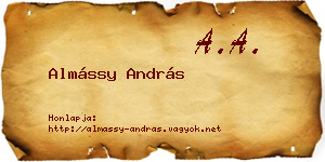 Almássy András névjegykártya